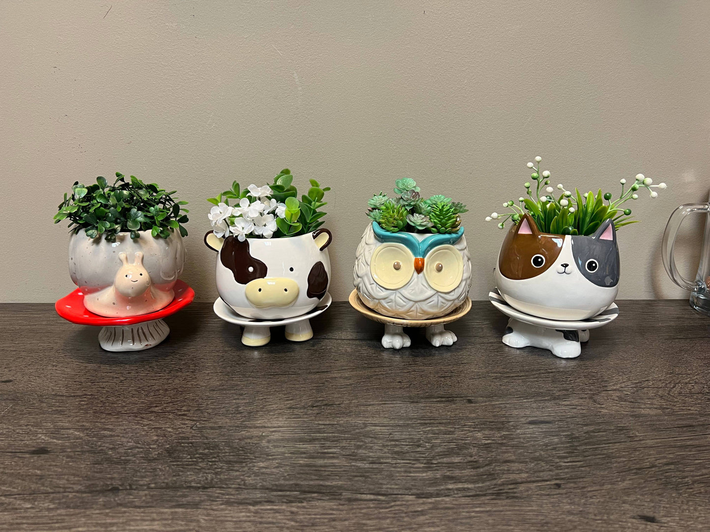 Snail & Mushroom Footsie Planter