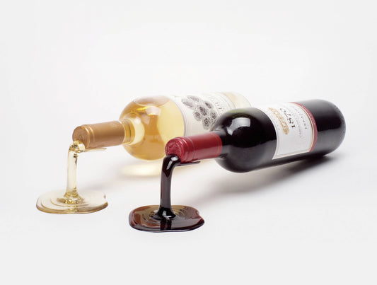 Spilled Wine Bottle Holder - Red & White (Set of 2)