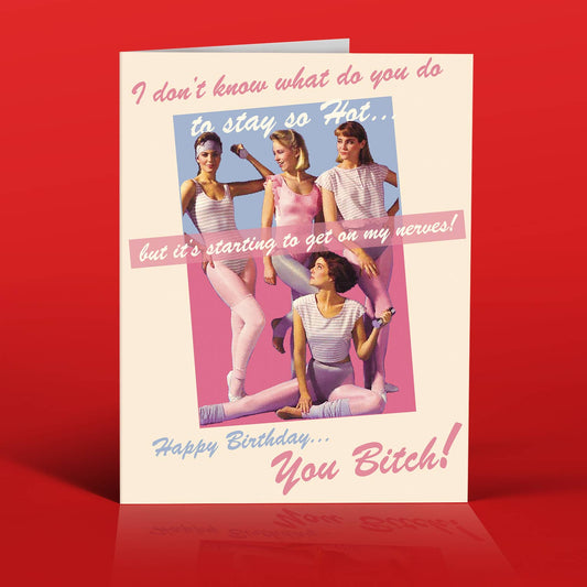 80's WORKOUT birthday card