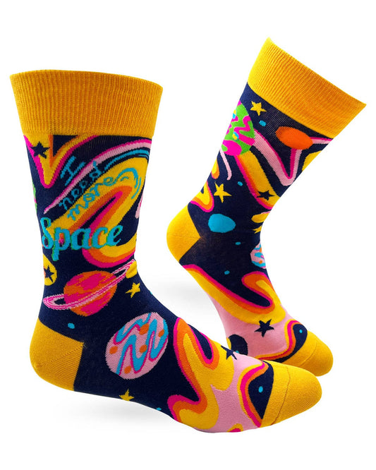 I Need More Space Men's Novelty Crew Socks